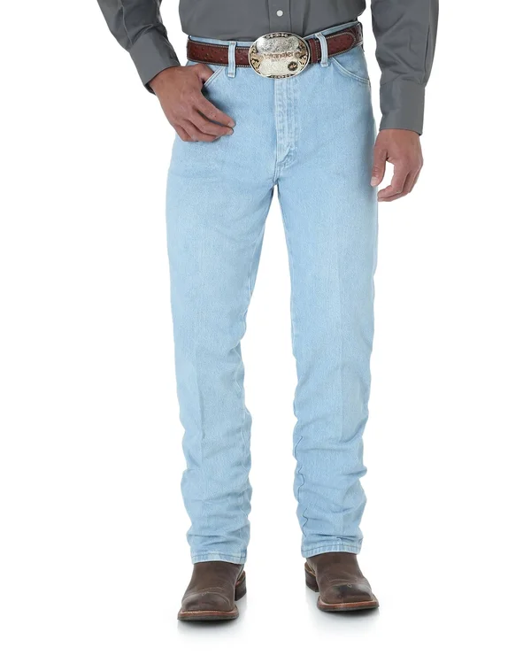 Wrangler Men's Cowboy Cut Jean Slim Fit (32x38 Bleach)