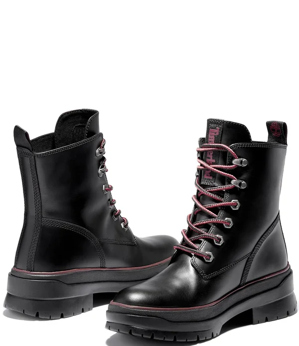 Timberland Women's Malynn EK+ Waterproof Lace-Up Boots Black Full-Grain, Size 9 Medium