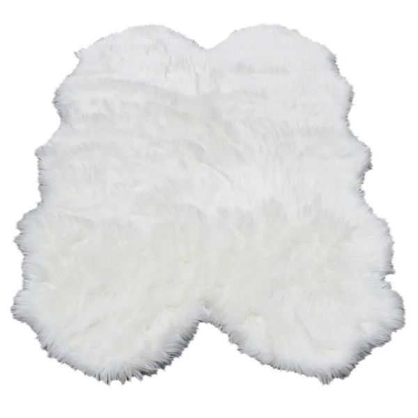 3x5 Soft and Plush Quad Pelt Faux Sheepskin Shag Rug Black White