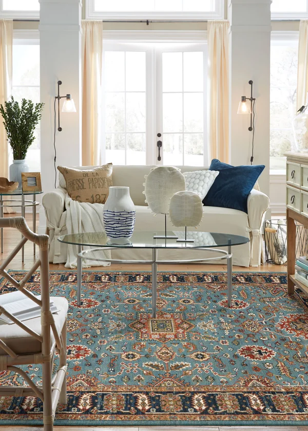 Karastan Spice Market Deir Aquamarine 8& x 11& Area Rug
