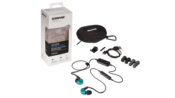 Shure SE215SPE-B-BT1 Sound Isolating Bluetooth Wireless Earphones Blue
