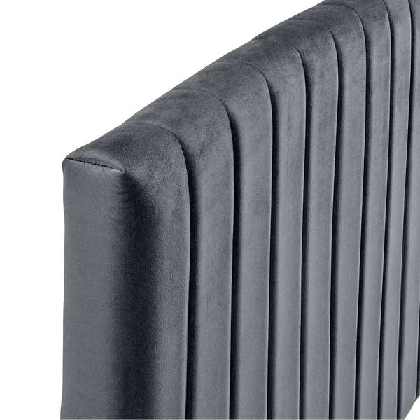 Silver Orchid La Marr Velvet Full - Queen Headboard - Navy