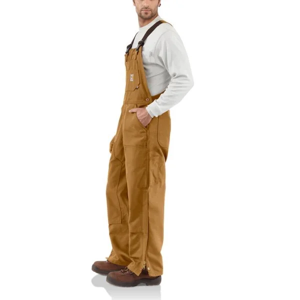 Carhartt Men's Flame Resistant Duck Bib Overall - 101627, Dark Navy