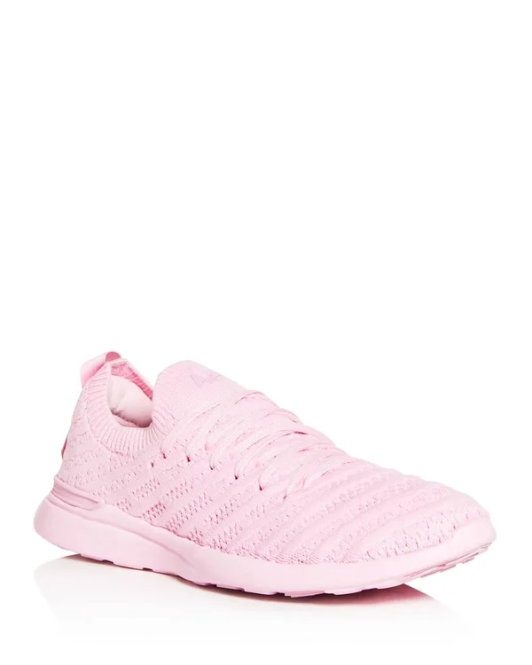 APL Athletic Propulsion Labs Women's Techloom Wave Knit Low-top Sneakers - 5.5 - Black/White/White