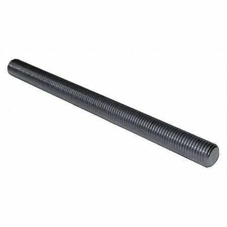 Zoro Select 2026040 Threaded Rod - Steel, 1-1/4x22 L, black, pk25