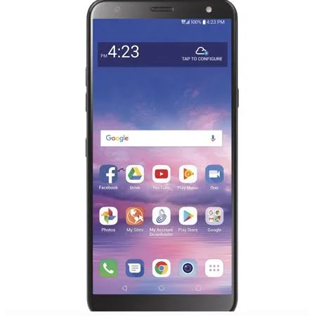 Refurbished LG L423DL Straight Talk Solo Prepaid Smartphone - 5.7 inch HD+ Full Vision Display, 16GB ROM/ 2GB Ram