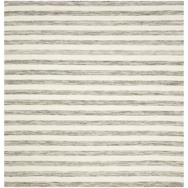 Safavieh Dhurries Brown, Ivory Area Rug; Square 6&