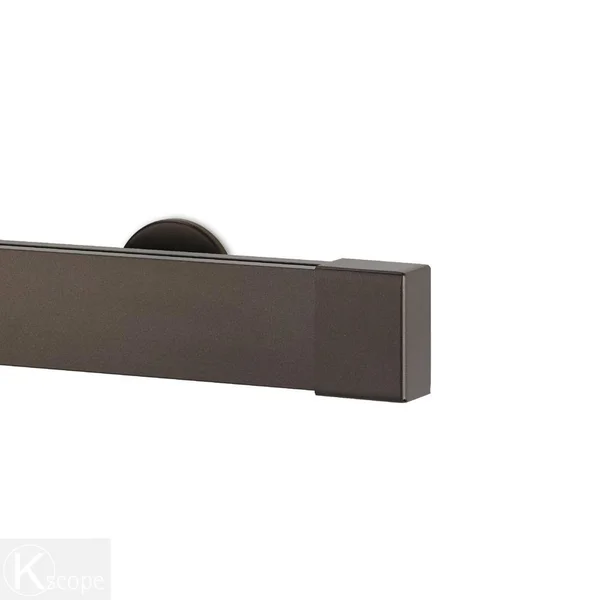 Art Decor Kontur Alu 60 in. Single Traverse Curtain Rod Set in Oil Rubbed Bronze with Endcap