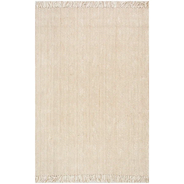 nuLOOM Don Jute with Fringe Natural 4& x 6& Area Rug