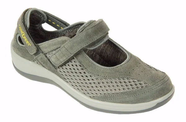 Women's Bunion Mary Jane Shoes - Gray 8 Extra Wide, Orthofeet