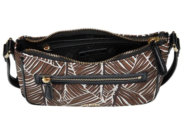Vera Bradley Banana Leaves Brown Mini Vivian Crossbody