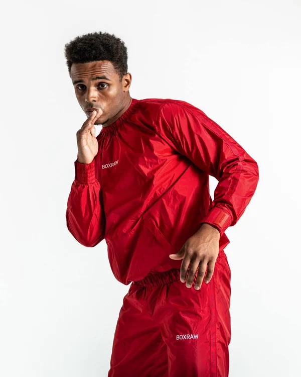 BOXRAW Men Hagler Sauna Suit - Red, BOXRAW S