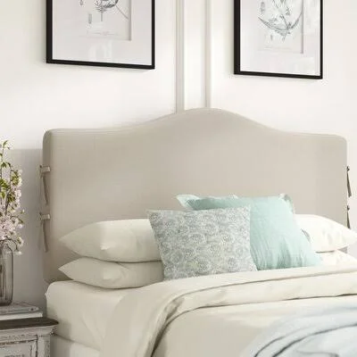 Skyline Furniture Slip Cover Upholstered Panel Headboard Size: Queen - Upholstery: Natural