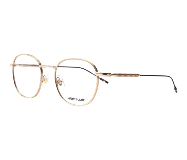 Montblanc MB0048O 002 Gold Oval Eyeglasses