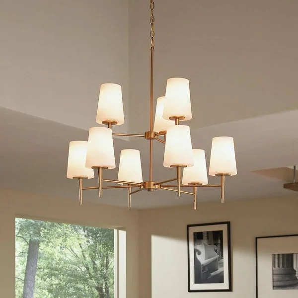 Sea Gull Lighting 3140403EN3-848 Driscoll Three Light Chandelier - Satin Bronze
