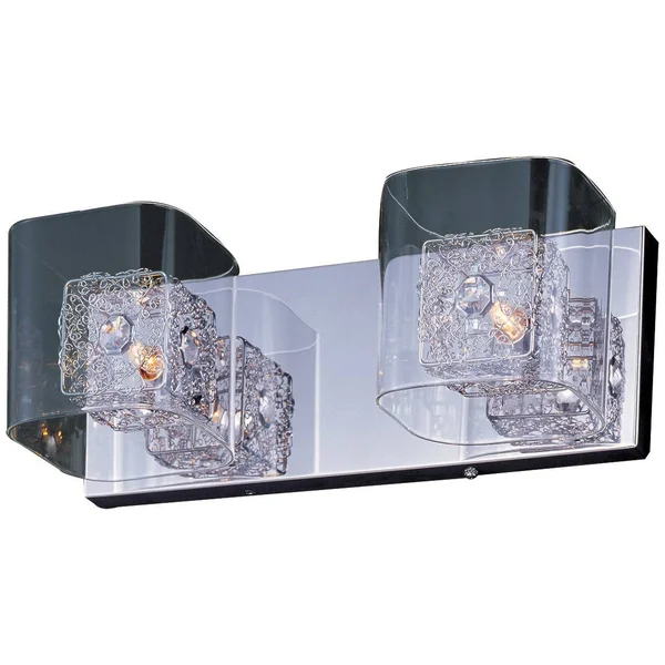ET2 Lighting-E22832-18SVPC-Gem - 2 Light Bath Vanity Polished Chrome