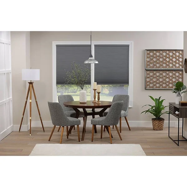 Eco Home Blackout 27.5x22 x 48x22 Cordless Cellular Shade in Anchor Grey