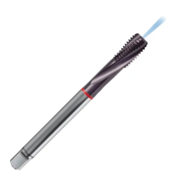 GUHRING 9/16-12 UNC 4 Flute 2BX Bottoming Spiral Flute Tap - High Speed Steel - TiCN Finish, 4.3307x22 OAL, Right Hand Flute, Rig