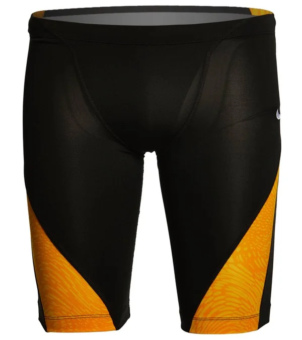 Nike Men's Geo Alloy Jammer Swimsuit - Varsity Maize 22, Polyester/Spandex - Swimoutlet.com