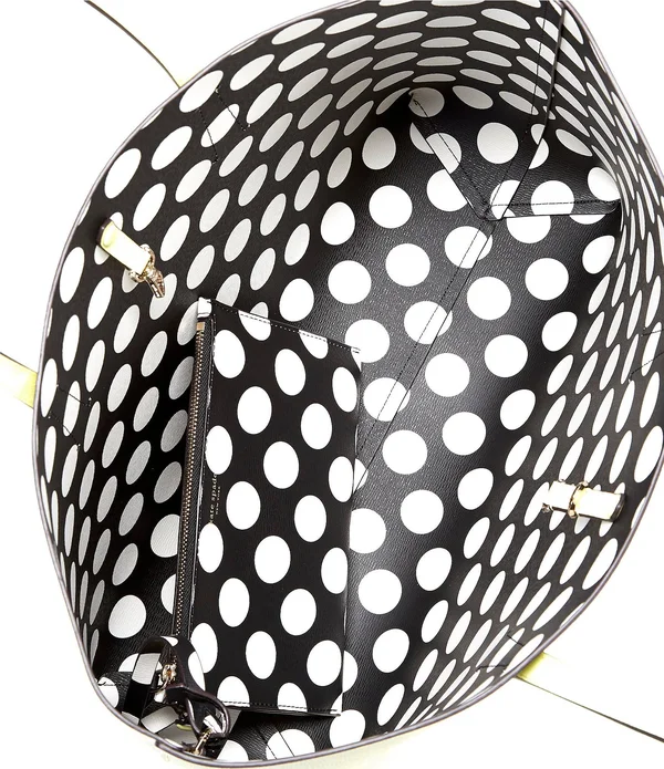 Kate Spade New York Molly Bikini Dot Pop Large Tote Lemon Sorbet