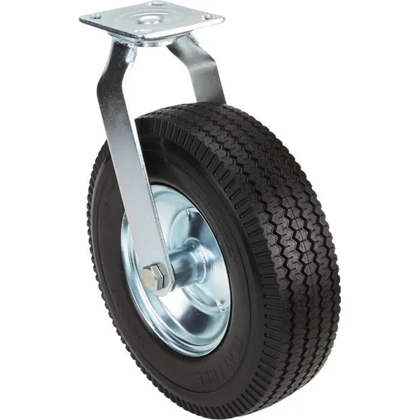 Strongway 12inch Swivel Flat-Free Solid Polyurethane Caster - 450-Lb. Capacity - Sawtooth Tread 22207008