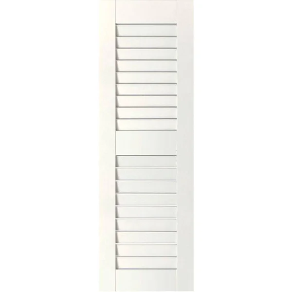 Ekena Millwork RWL12X025PRW Exterior Real Wood Western Red Cedar Open Louvered Shutters (Per Pair), 12x22 x 25