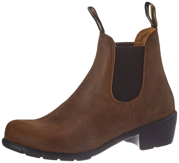 BLUNDSTONE WOMEN's 1673 SERIES HEELED BOOTS IN ANTIQUE BROWN - 7.5