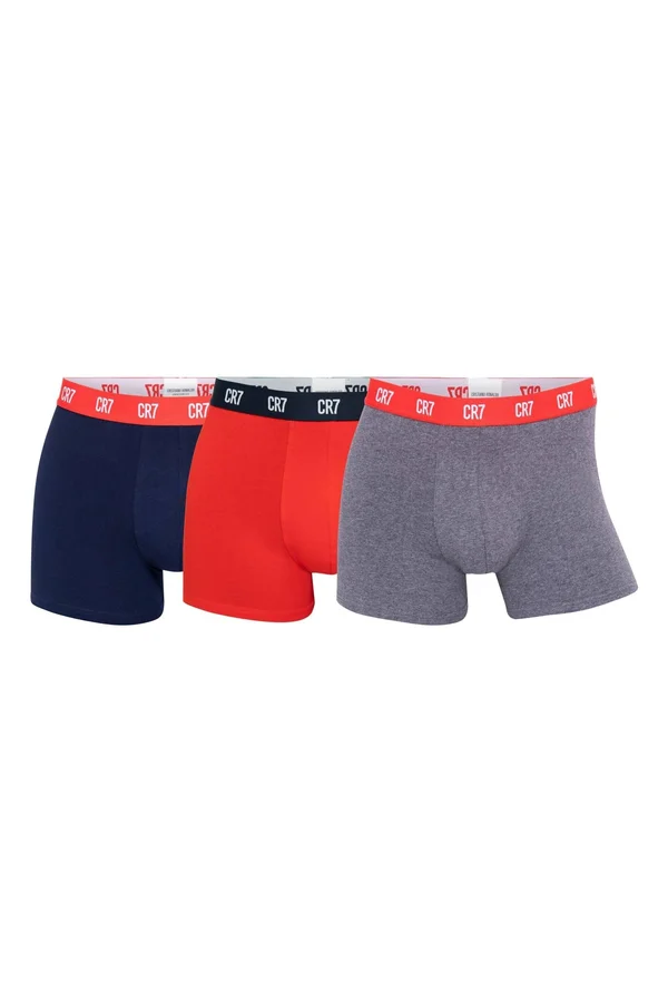 CR7 Cristiano Ronaldo Men's Basic Trunk, Pack of 3 - Multi - Size 2XL