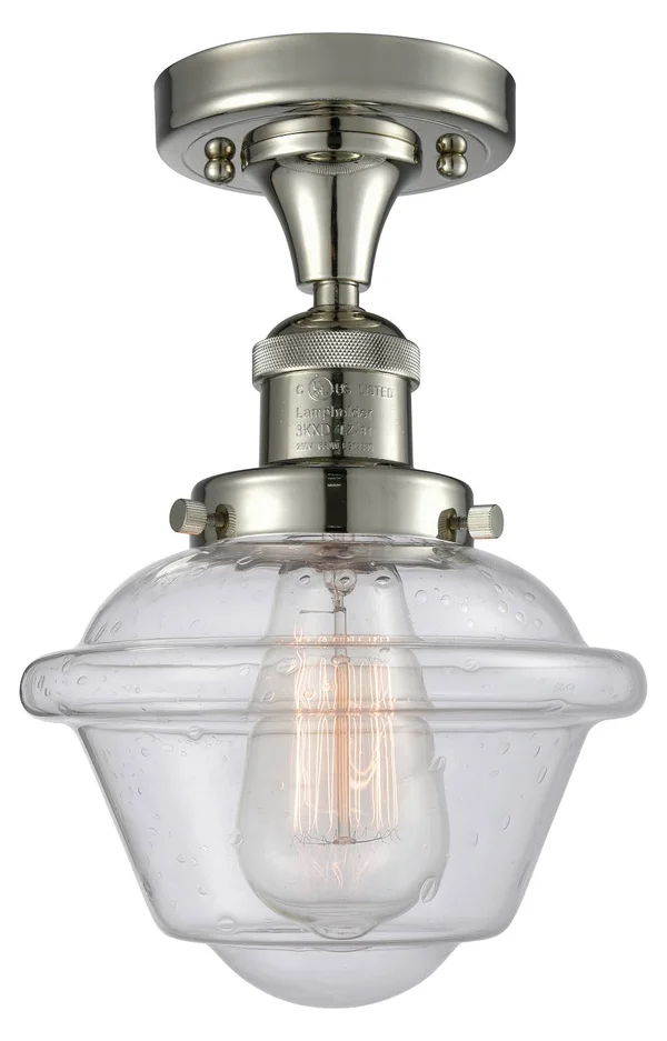 Innovations Lighting-Small Oxford 1 Light Semi-Flush Mount-517-1CH-PN-G534