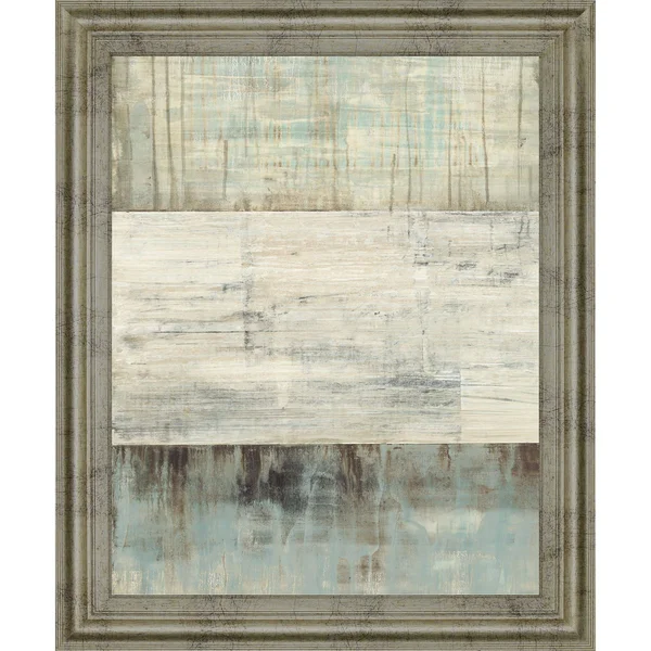 28 in. x 34 in. of Fog & Snow by Heather Ross Framed Print Wall Art - Classy Art 5599