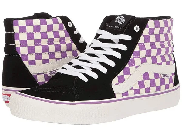Vans Checkerboard Sk8-Hi Pro (Black/Dewberry)