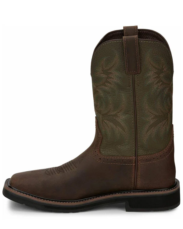 Justin Men's Driller Western Work Boots - Steel Toe