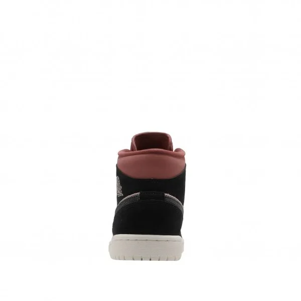 Jordan AJ 1 Mid - Womens Casual Basketball - Particle Beige/Black/Canyon Rust, Size 8.0