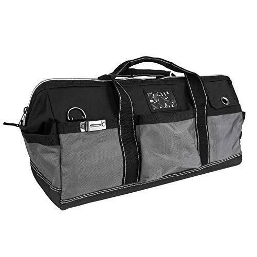Bucket Boss Extreme Big Daddy Tool Bag in Grey, 65024, Black|Black and Gray