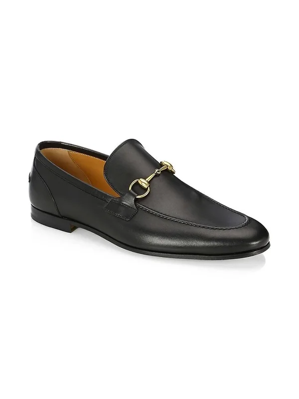 Gucci Jordaan Leather Loafer, Brown, Men's, 7D