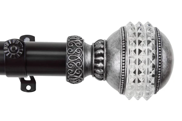 Rod Desyne Gemstone 1.5x22 Non-Telescoping Curtain Rod - Black 22 ft