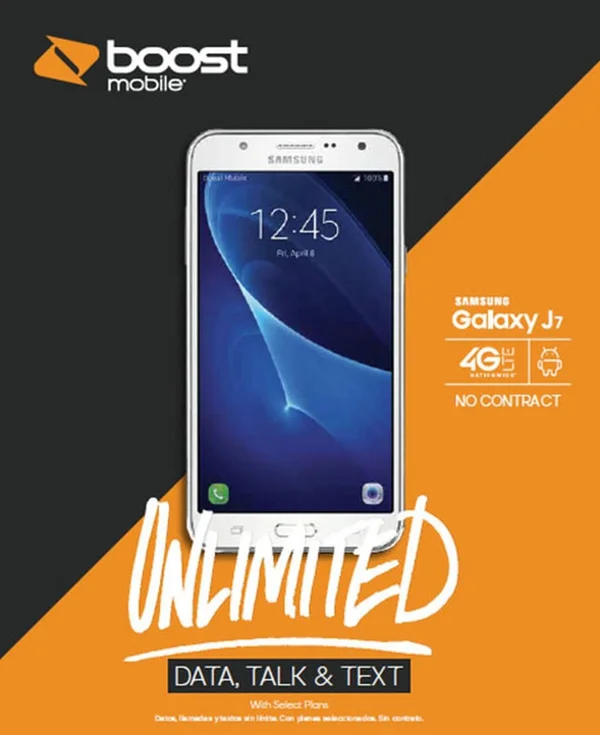 Samsung Galaxy J7 Perx - 16GB, Black, Boost Mobile