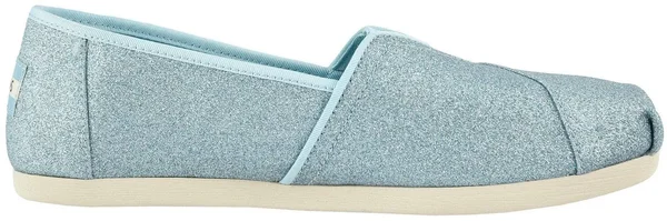 Toms Womens Classic Light Blue Glitter 9