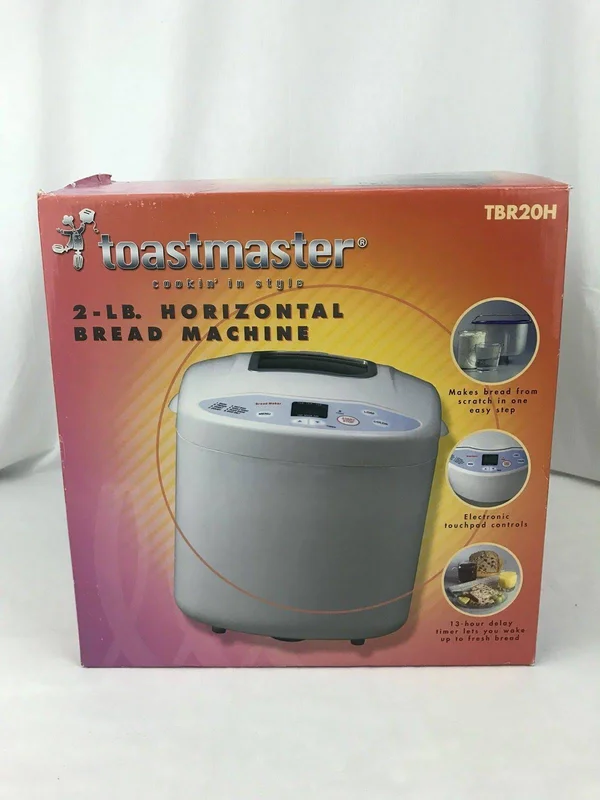 Toastmaster White 2 lb Horizontal Automatic Bread Machine Maker Model