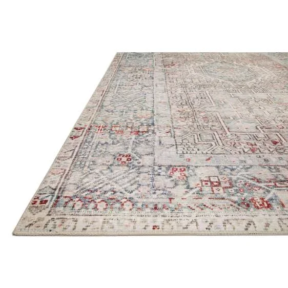 Chris Loves Julia x Loloi 2&0x22 x 5&0x22 Natural/Ocean Jules Jul-07 Runner Area Rug