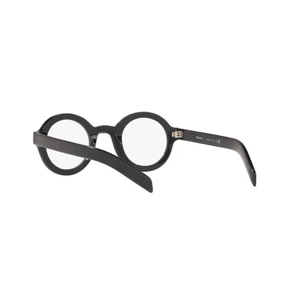 Prada CONCEPTUAL PR01XV Round Eyeglasses For Men, 43-26-145, 1AB1O1-BLACK