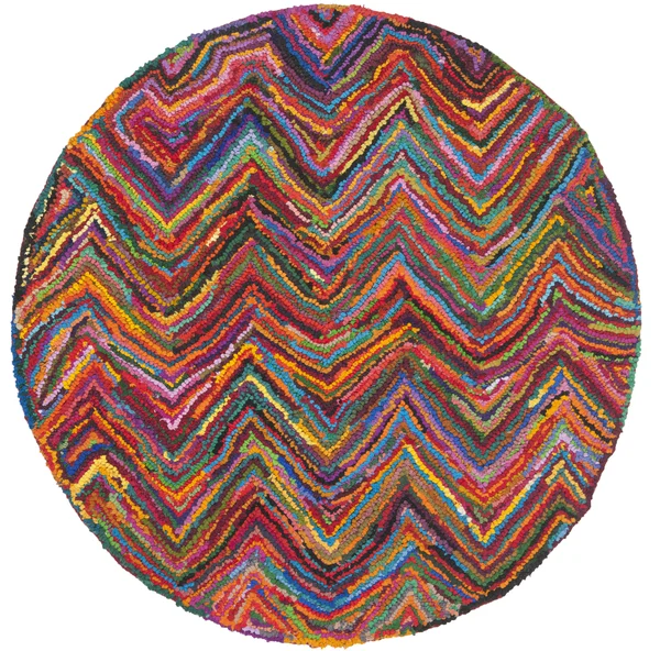 Safavieh Nantucket Pink/Multi 4& x 4& Square Area Rug
