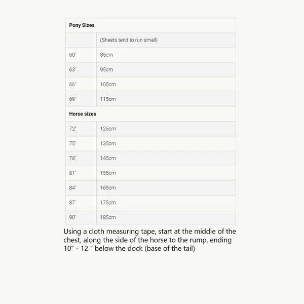 Back on Track Therapeutic Turnout Sheet