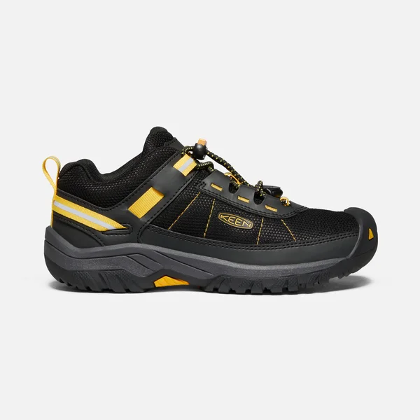 Keen Targhee Sport Shoe - Kids& Black/Keen Yellow, 3.0