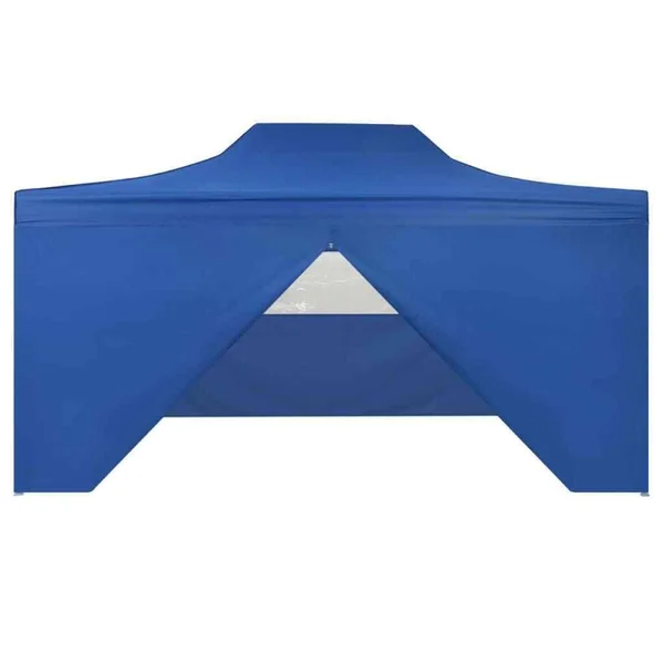 vidaXL Foldable Tent Pop-Up with 4 Side Walls 9.8&x14.8& Blue