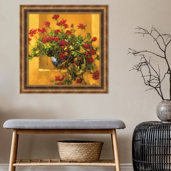 Amanti Art &Ivy Geraniums& by Philip Craig Framed Painting Print