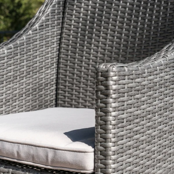 Christopher Knight Home Antibes Outdoor Wicker Dining Chairs with Cushions by - Brown