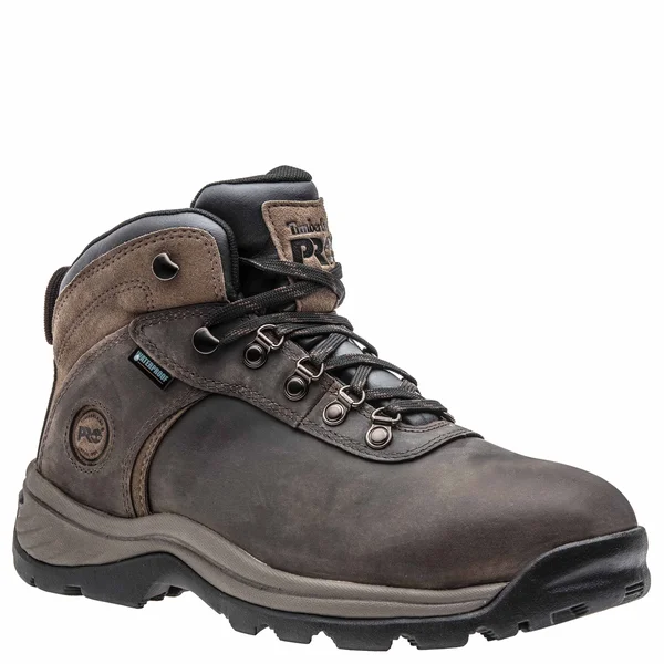 Timberland Pro Men's Flume Mid Waterproof Steel Toe Work Boots - Brown