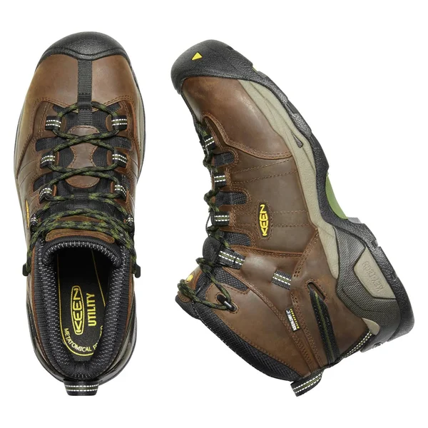 Keen Men's Detroit XT Mid Steel Toe Waterproof Work Boots - Brown - 10.5