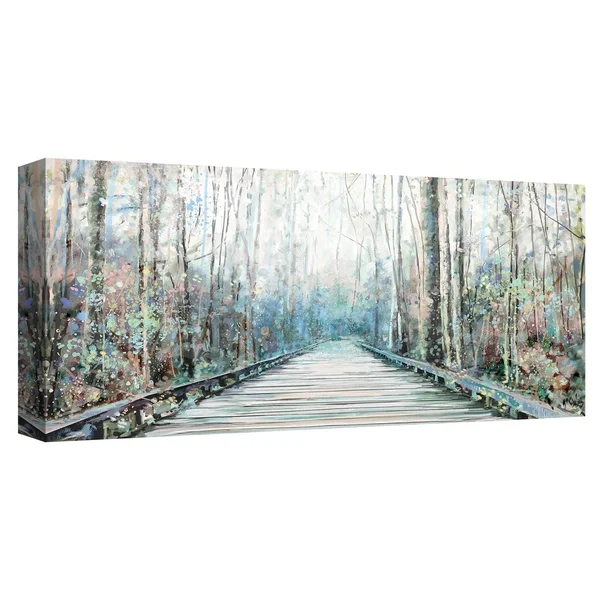 Masterpiece Art Gallery Summer Journey Forest Path by Studio Arts Canvas Art Print, Size: 17 inch x 34 inch
